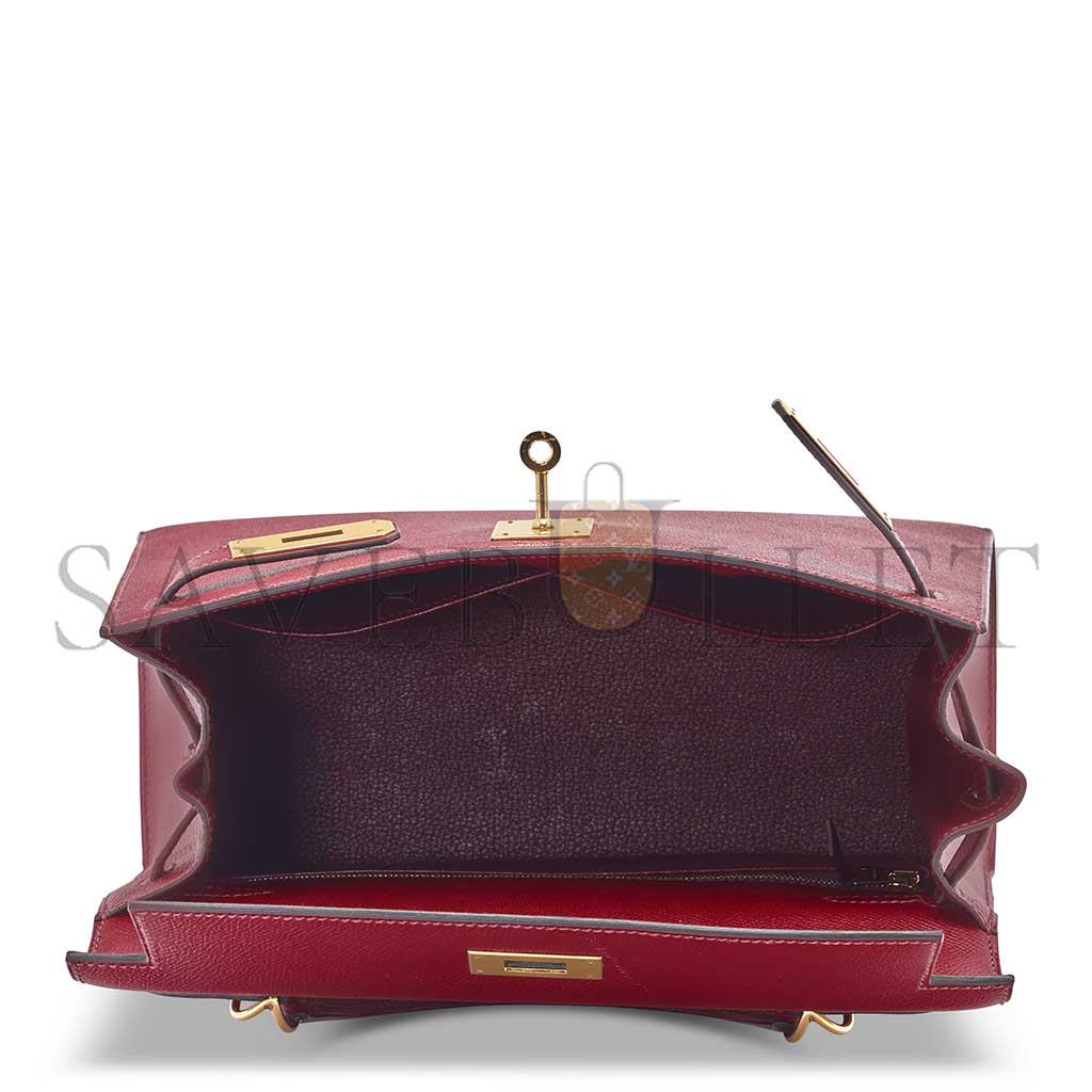 H**mes master a rouge garance epsom leather sellier kelly 28 with gold hardware (28*22*10cm)